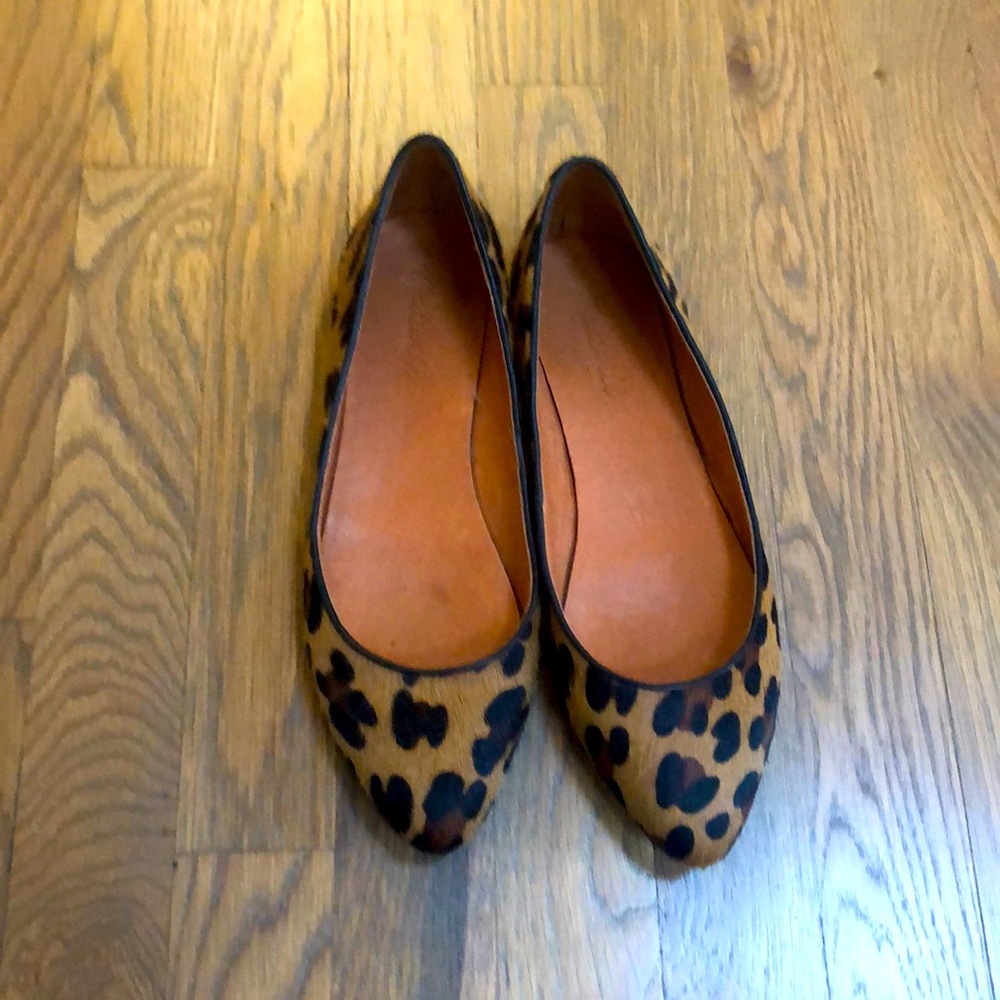 Madewell leopard flats calf hair